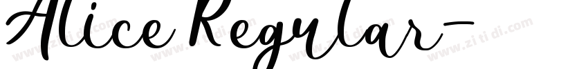 Alice Regular字体转换